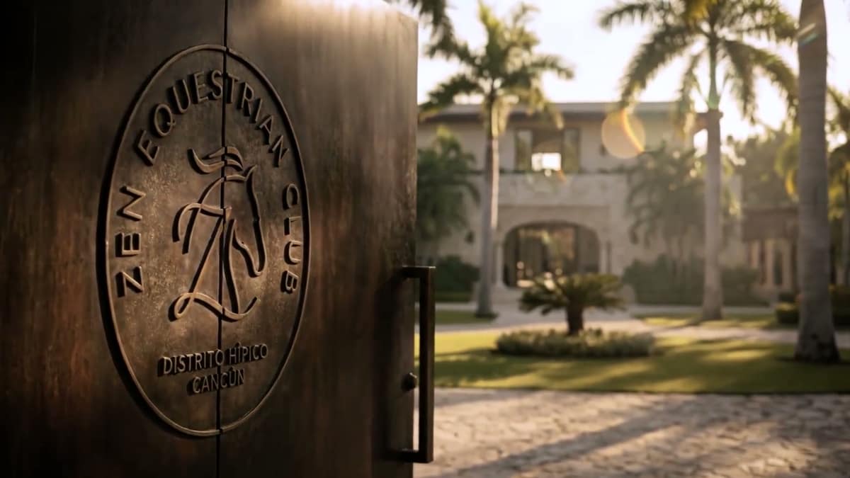 El Zen Equestrian Club al atardecer